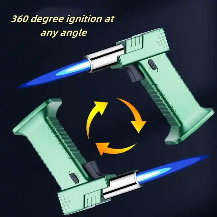 High temperature Ignition Spitfire Outdoor Windproof Ignition Spray Gun Lighter Refillable Butane Gas With Safety Lock Lighter