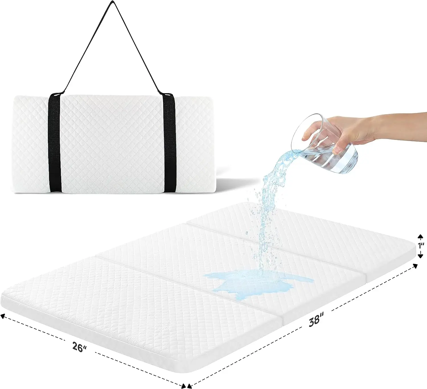 Modern Design Trifold Foldable Travel Pack N Play Mattress Pad Foam Material Home Furniture for Bedroom Living Room Hospital Use