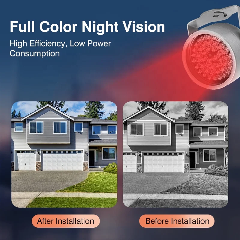 850nm IR LED illuminator 48pcs Array LED Outdoor Waterproof IR Lighting 40M For CCTV Cameras CCTV Accessory For Parking Lot Home