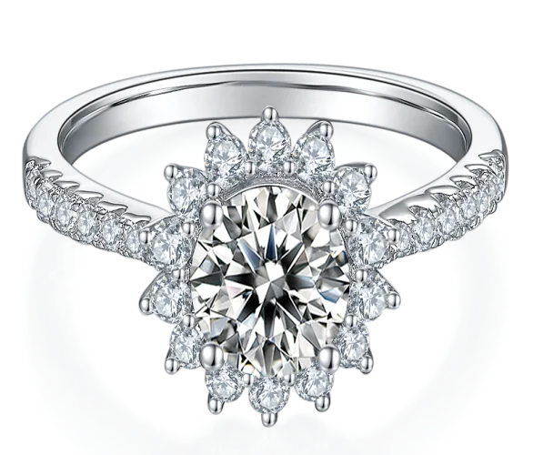 Silver 925 Moissanite ring fine jewelry sets rings light  fashion necklaces gems earrings stainless steel body jewelry findings