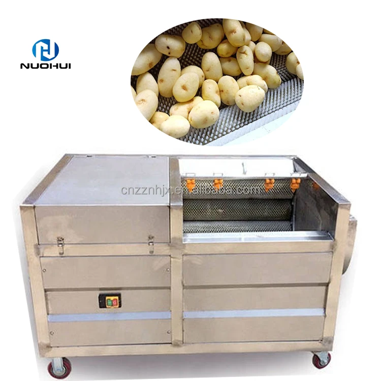 Industrial Malanga Brush Washing And Peeling Machine Taro Peeler Sweet Potato Cleaning And Peeling Machine