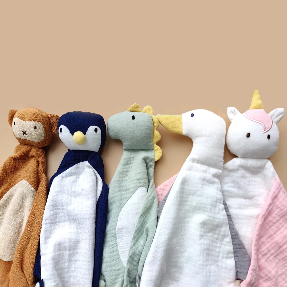 Wholesale Hot Sale Plush Animal Baby Security Blanket Loveys for Babies Soft Blanket Toy Comforter Security Blanket