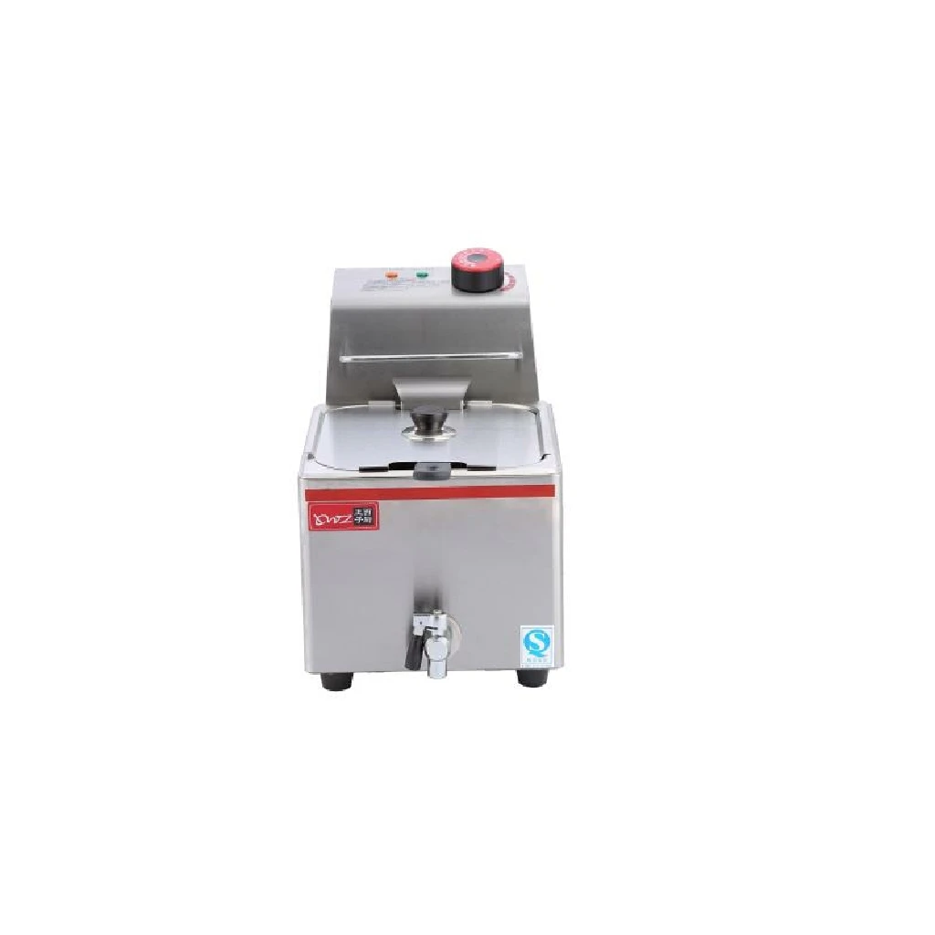 Commercial Single Tank Electric Fryer Machine Potato Fryer Stainless Steel Body Fried Chicken Fryer Equipment Machine for Sale
