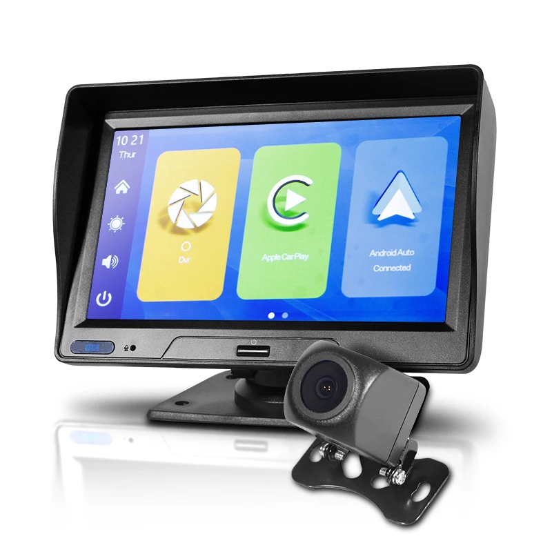 Map Navigation Cell Phone Monitor Interconnect Reversing System Dash Cam Dual Lens Car DVR Camera