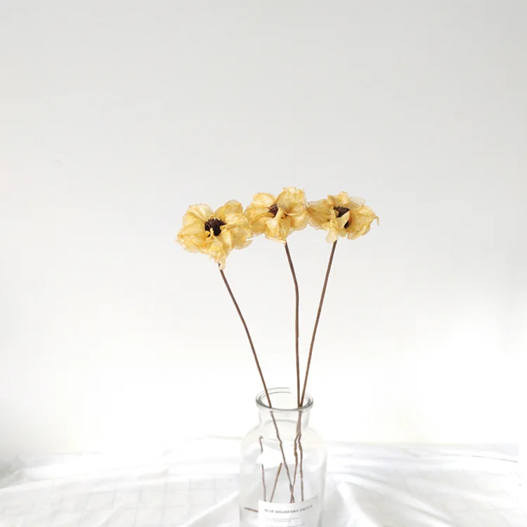 Yunnan Factory Artificial Flowers Sola Wood Flower wooden flowers for vase decoration