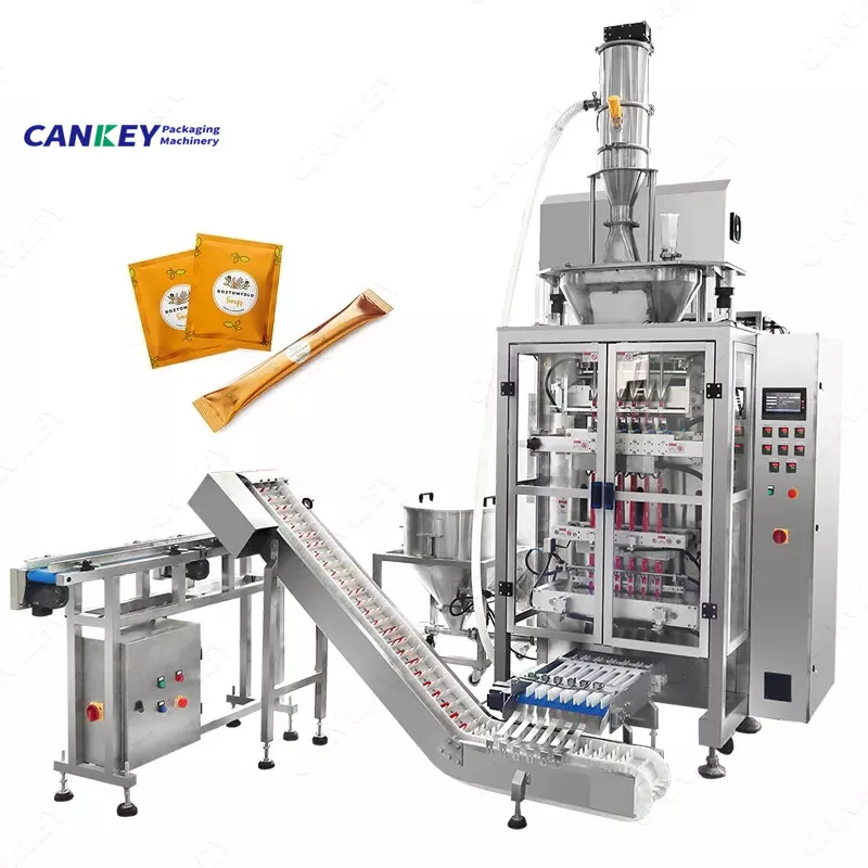 Multi Lane Coffee Powder Packaging Stick Sugar Sachet Packing Machine For Spices