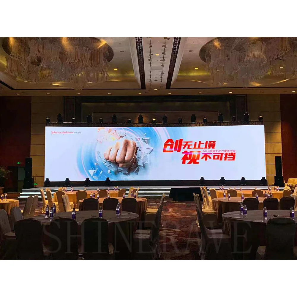 P2.6 2.6Mm P3.9 Trade Show Counter Booths Led Display Screen Gob Stage Backdrop Curve Led Wall Pantallas Led Curvas