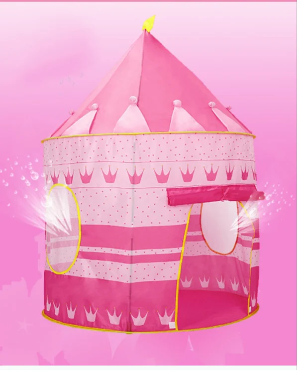 AIOIAI Hot selling Lovely Girl Play Tent Pink Princess Castle Ten Portable Outdoor Tent