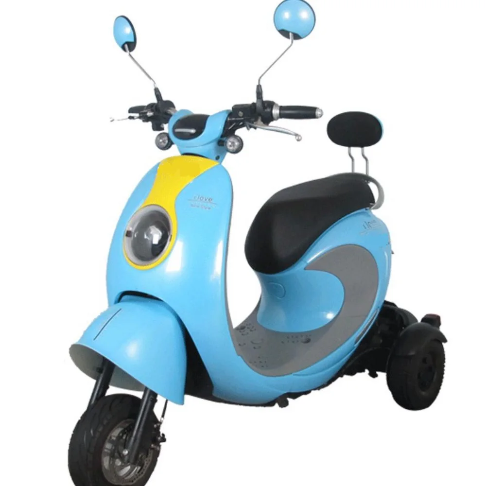 New fashion retro design lead acid or removable lithium battery electric three wheel scooter city commute electric tricycle