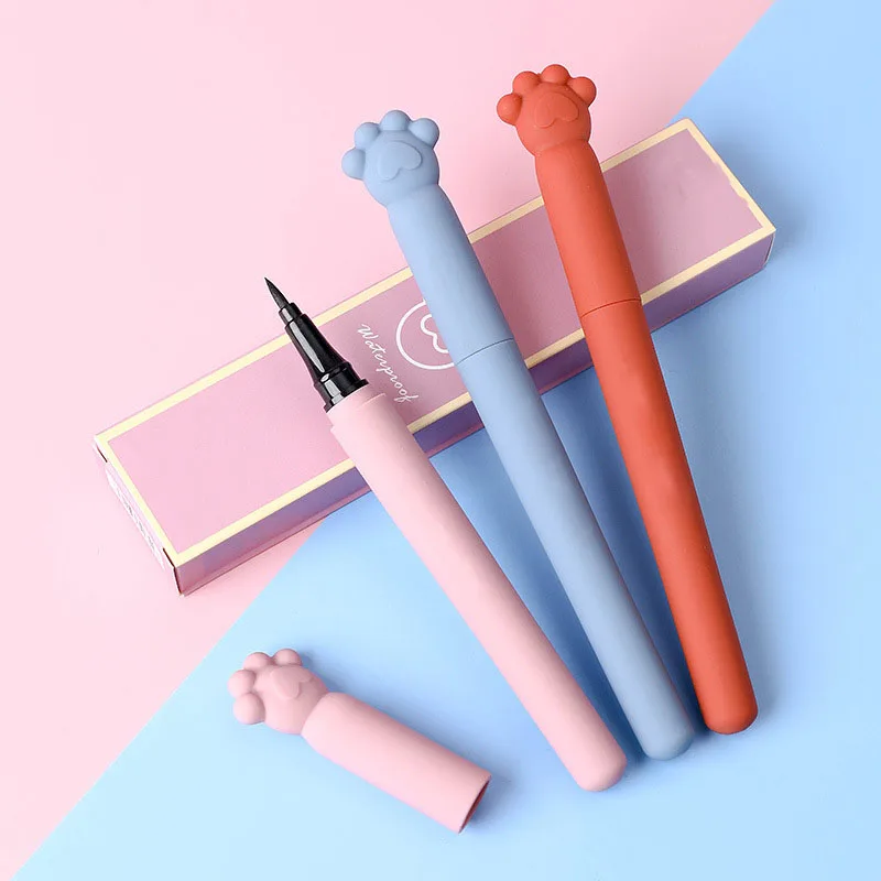 new arrivals rose gold magnetic adhesive eyeliner pencil private label glitter color cat paw eyeliner