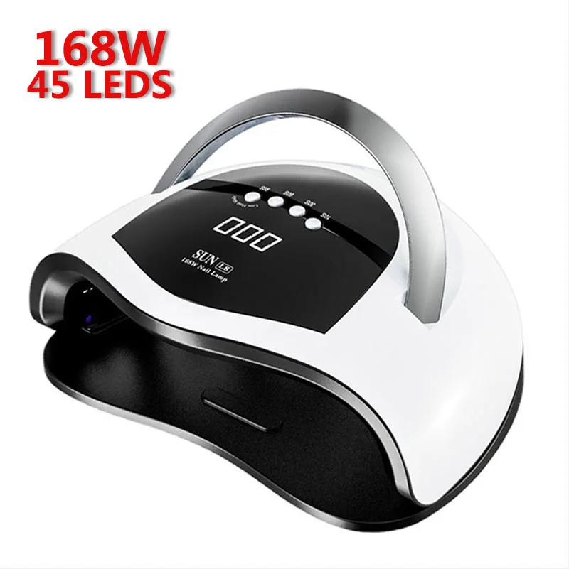 SUN Lamp L8 168W High Power Manicure Lamp Professional Nail Salon 2 Hands Curing UV Led Nail Light