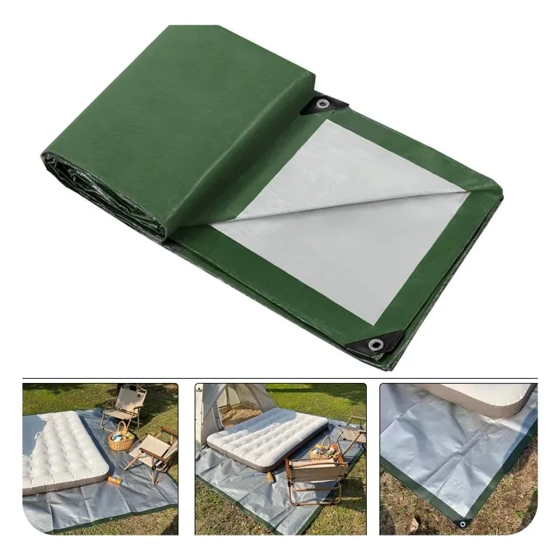 180GSM Waterproof Sunblock Shade Cloth, Heat Insulation Rainproof Tarpaulin, Outdoor Camping Moisture-Proof Mat