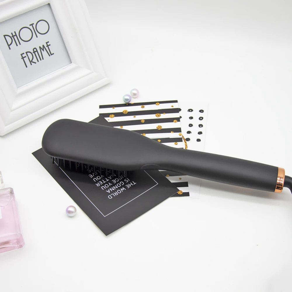 Wholesale Price Portable PTC Heated Electric Anti-scalding One Step Hair Straightening Curling Hair Straightener Comb