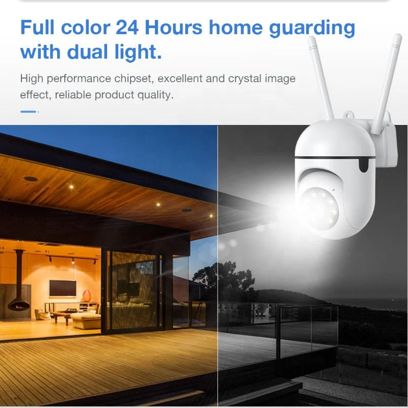 Home Security Built-in Microphone Wireless App Control 360 Degree Night Vision 1080P Panoramic Viewing Wireless Fish Eye Camera
