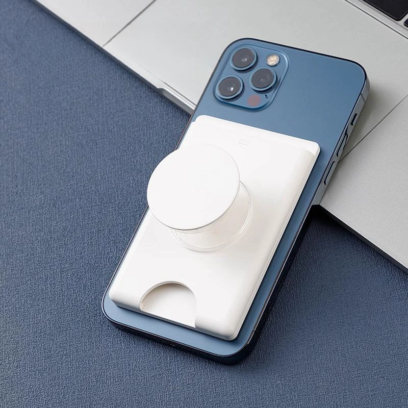 Customizable magnetic leather wallet with stand for iphone 14 pro max magnetic card holder