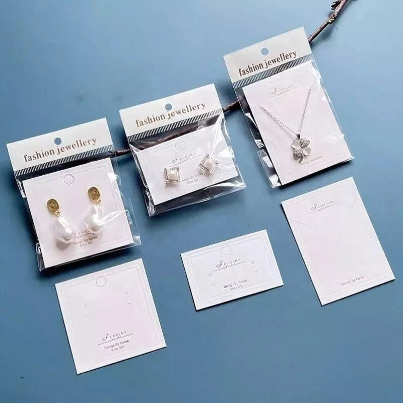 custom paper print logo earring necklace pendant jewelry display card