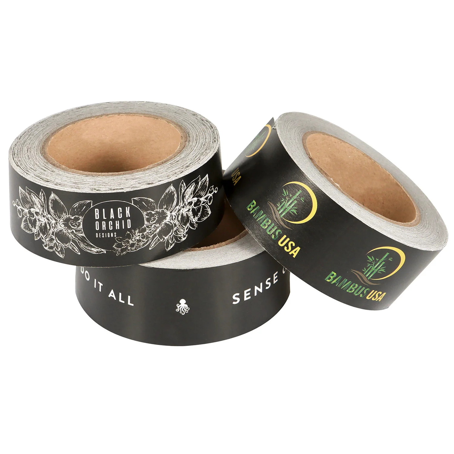 Biodegradable eco water activated  adhesive kraft paper packing tape cinta de embalaje adhesive shipping tape