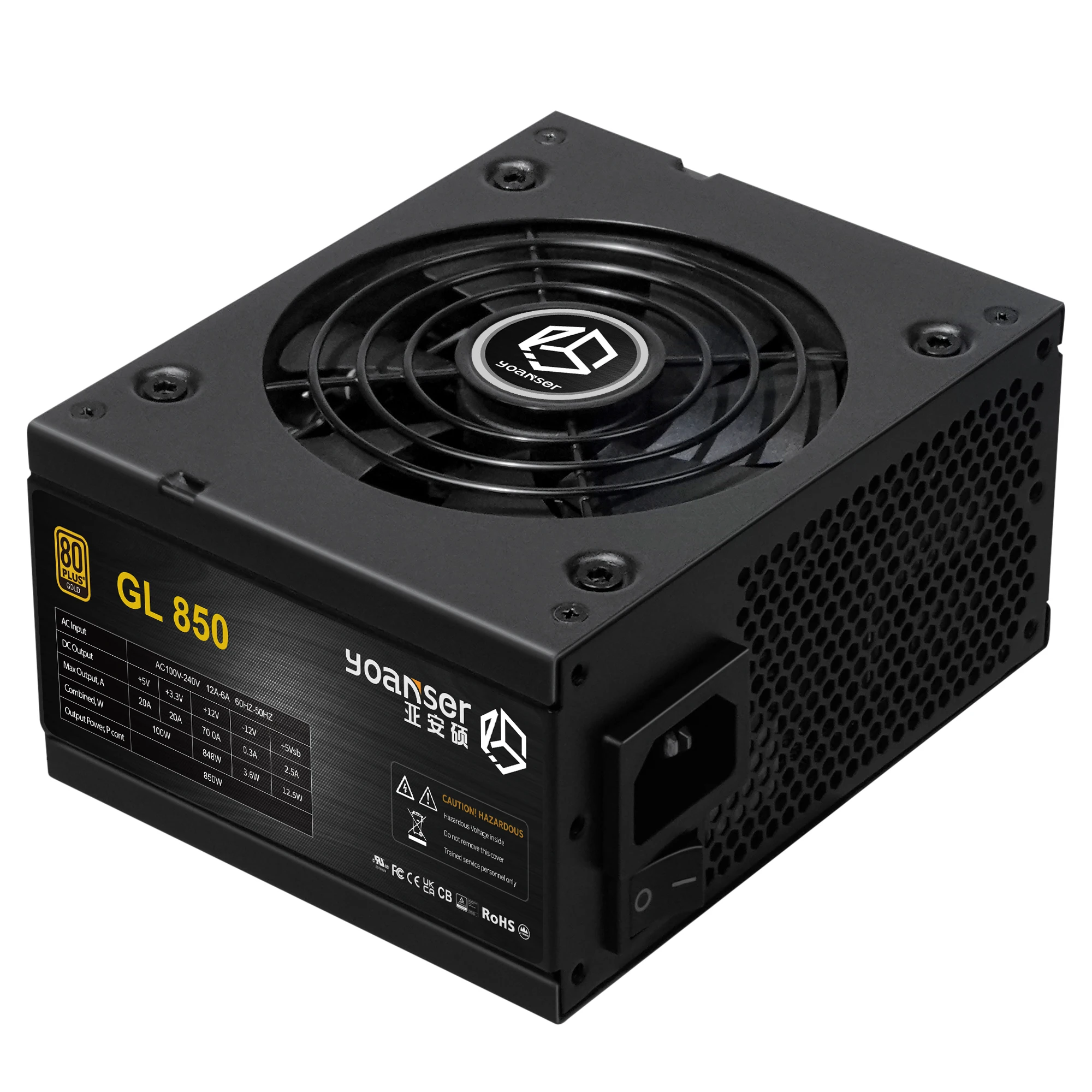 Hot selling mini ITX case sfx atx 850w SATA 24PIN 80plus Gold  switching power supply