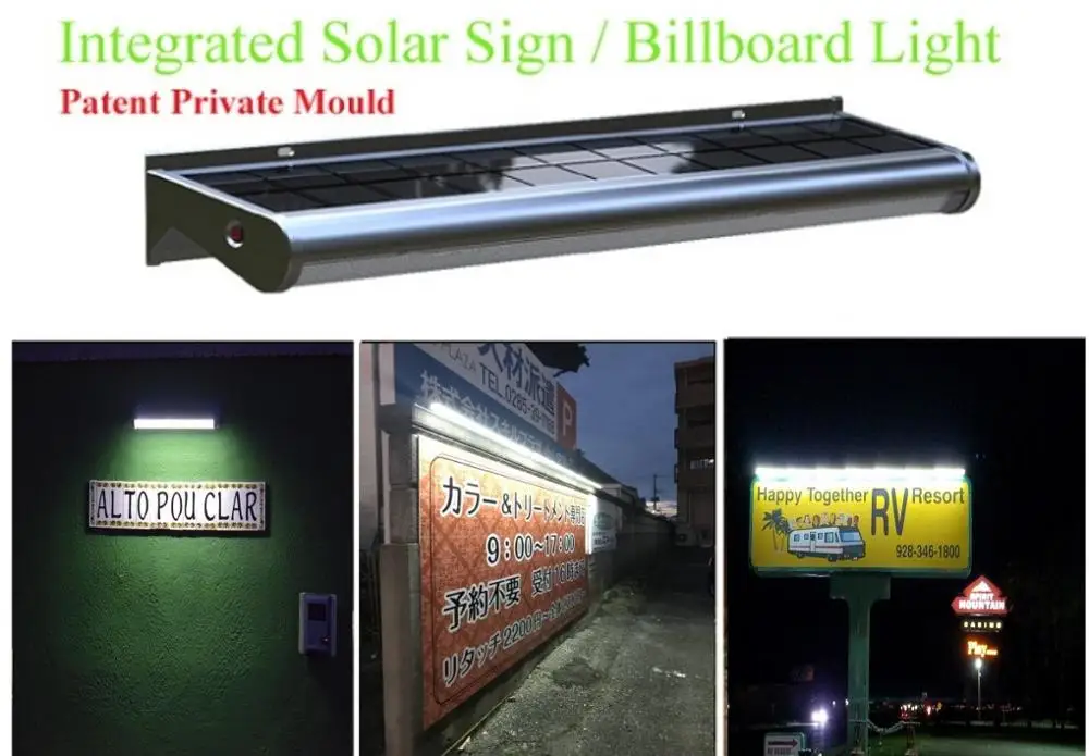 Заводская цена 5 Вт 10 Вт 20 Вт Солнечный светодиодный настенный светильник для рекламных щитов CE ROHS FCC наружный светодиодный светильник