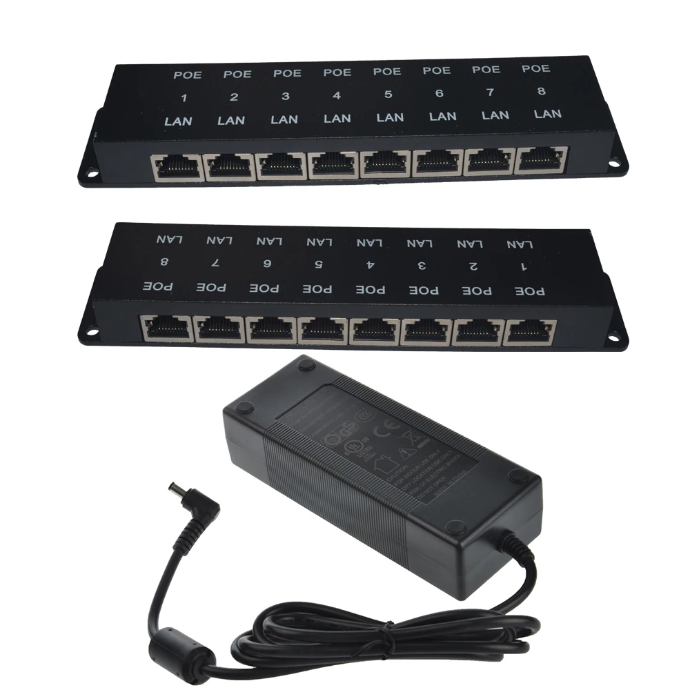POE-8-24V120W 24v 120w, Пассивный Инжектор Power Over Ethernet poe, 8 портов для WiFi AP