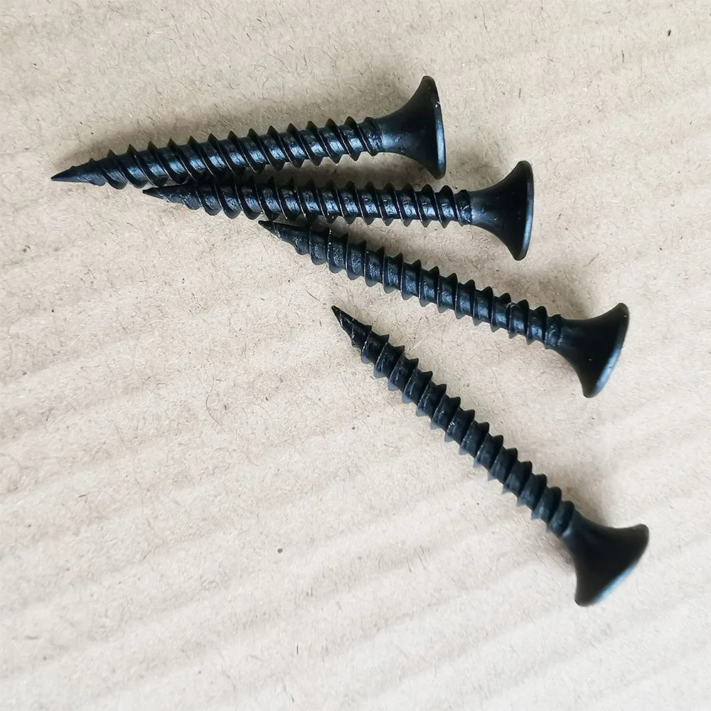 3.5mm 25mm Gypsum Screws Black Phosphated Bugle Head Plasterboard Screw Drywall Screw for Gypsum Board