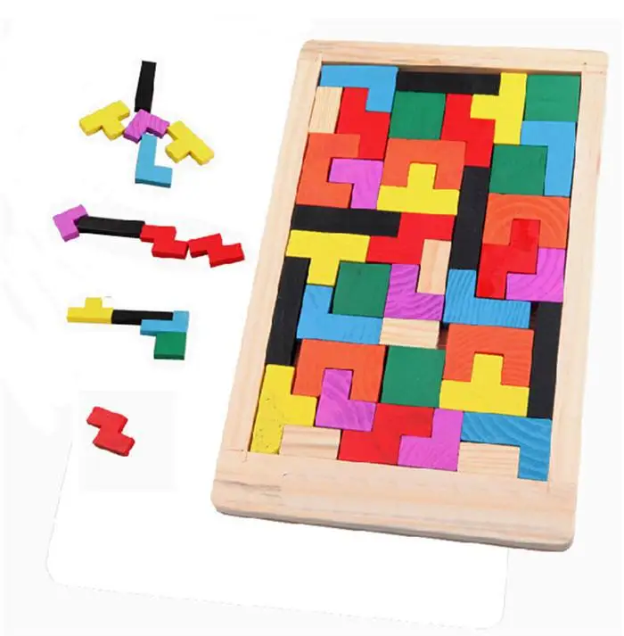 Оптовая продажа деревянные игрушки для детей головоломки блоки наборы развивающие подарок на день рождения и Рождество