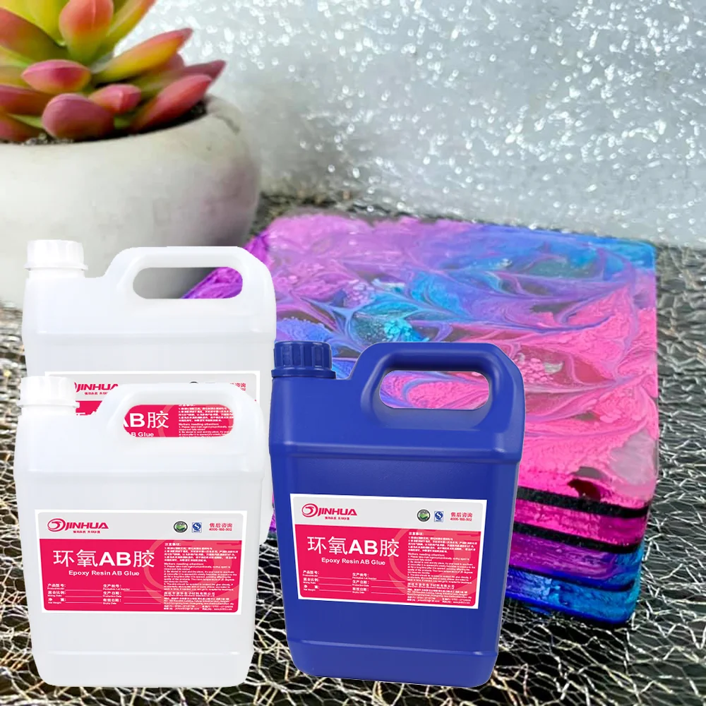 Jinhua Two-component Crystal Liquid Glass Epoxy Resin For Wood Clear Epoxy Resin Art