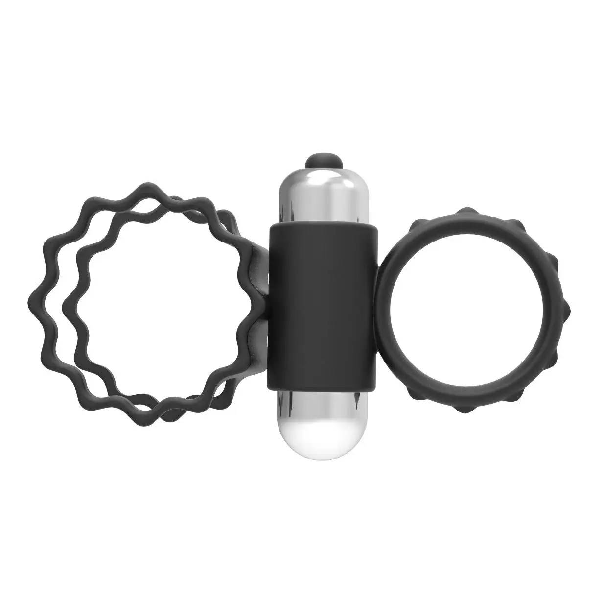 Penis Cock Ring Vibrating Silicone Rubber Male Products Strong Vibration Delay Ejaculation Cock Ring Adult Sex Toy For Men
