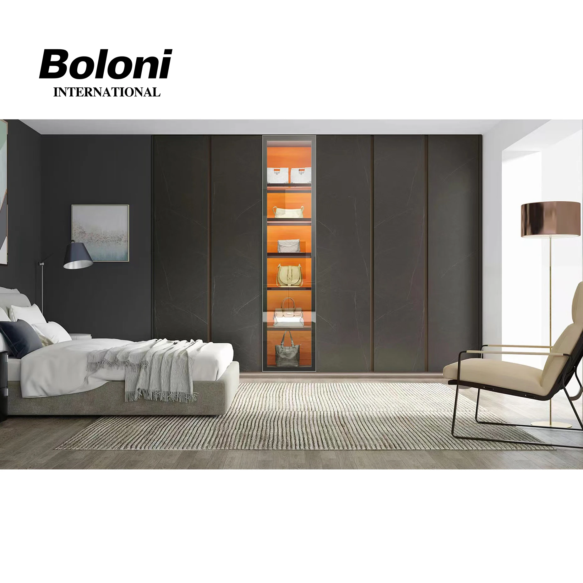 Factory Custom closet system modern doors wardrobe walk-in closet systems organizers