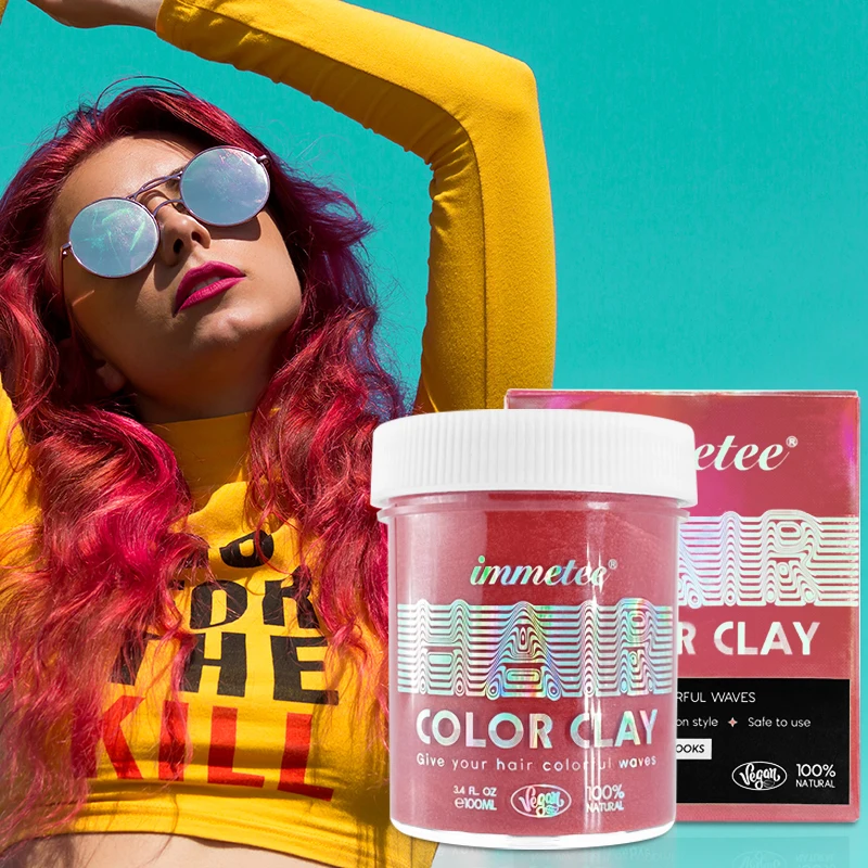 Hair Dye Cream 9 Color Temporary Hair Dye Products Instant Hair Color Clay Wax for DIY