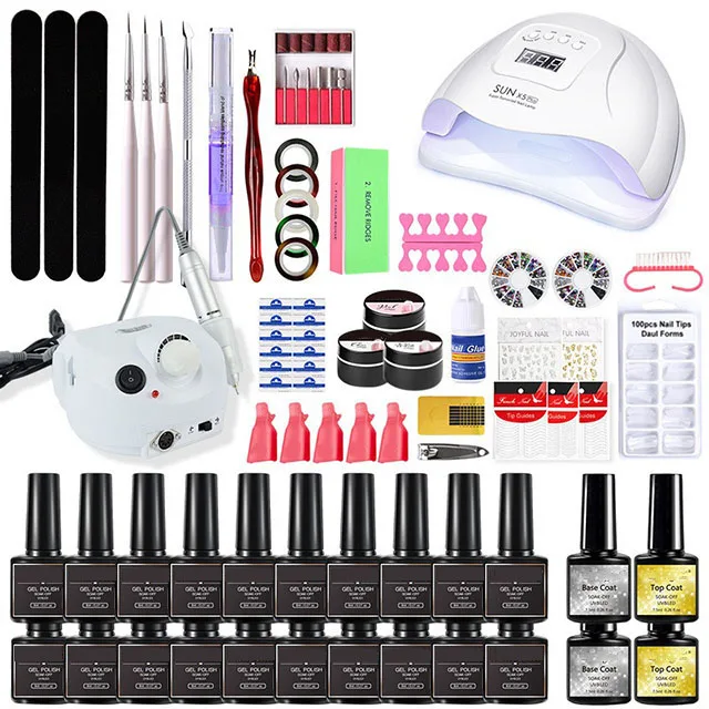 30 Colors Gel Nail Polish Kit with UV Light 120W Nail Dryer, Curing Gel Nail Polish Set Art Decorations Tools Starter Kit
