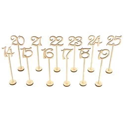 Laser engraved wooden table number for wedding decoration