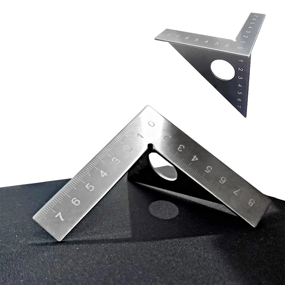 Stainless Steel Angle Ruler 45 Degrees Multi-working Three-dimensional Triangle Ruler