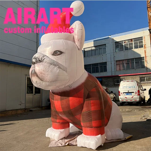Huge advertisement inflatable Xmas mascot dog model balloon