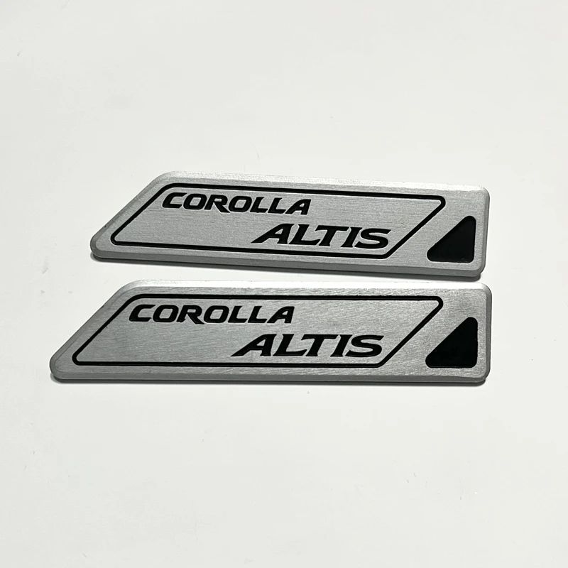 Custom Premium Aluminum Alloy Logo Car Floor Mat Emblem Badge for Corolla