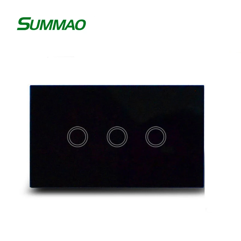 Smart Touch Glass Coated Switch Board Wall Breaker Touch Sensor Switch US Au
