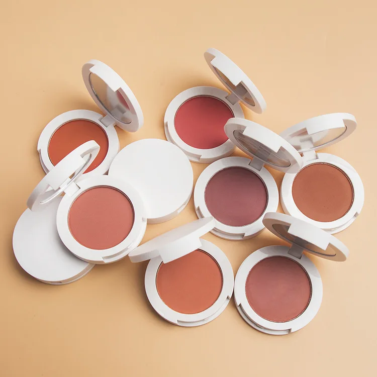 12 Colors Optional High Level Blush Natural Makeup Portable High Pigmented Private Logo Single Color Blush