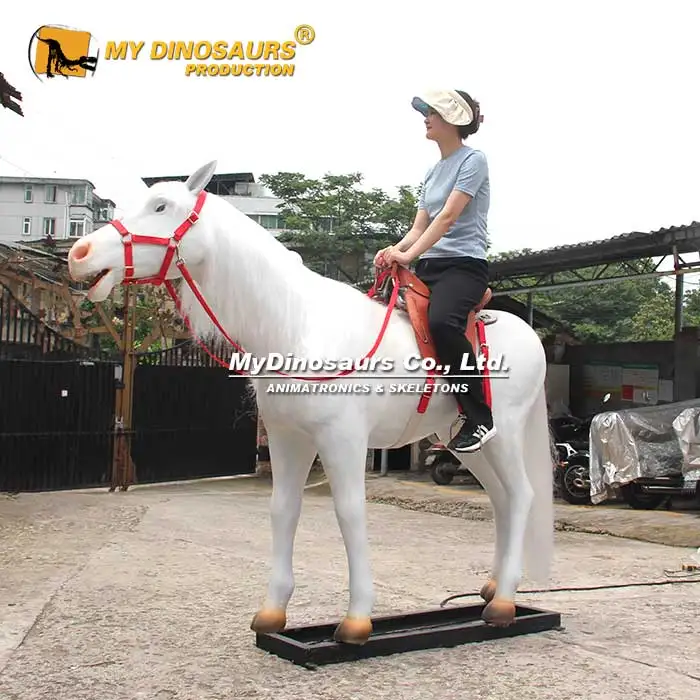 My Dino XJ403 Animatronic Zoo Animal Life Size White Horse for Sale