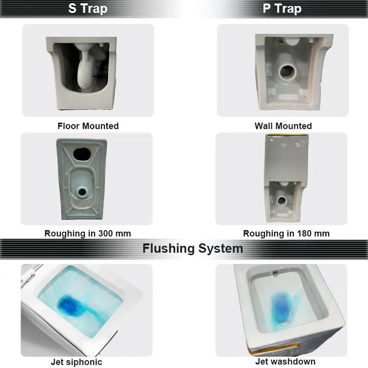 
Chinese Sanitary Ware Bathroom Ceramic Toilets Modern Ceramic Colored Toilet Bowl Square WC Toilets 