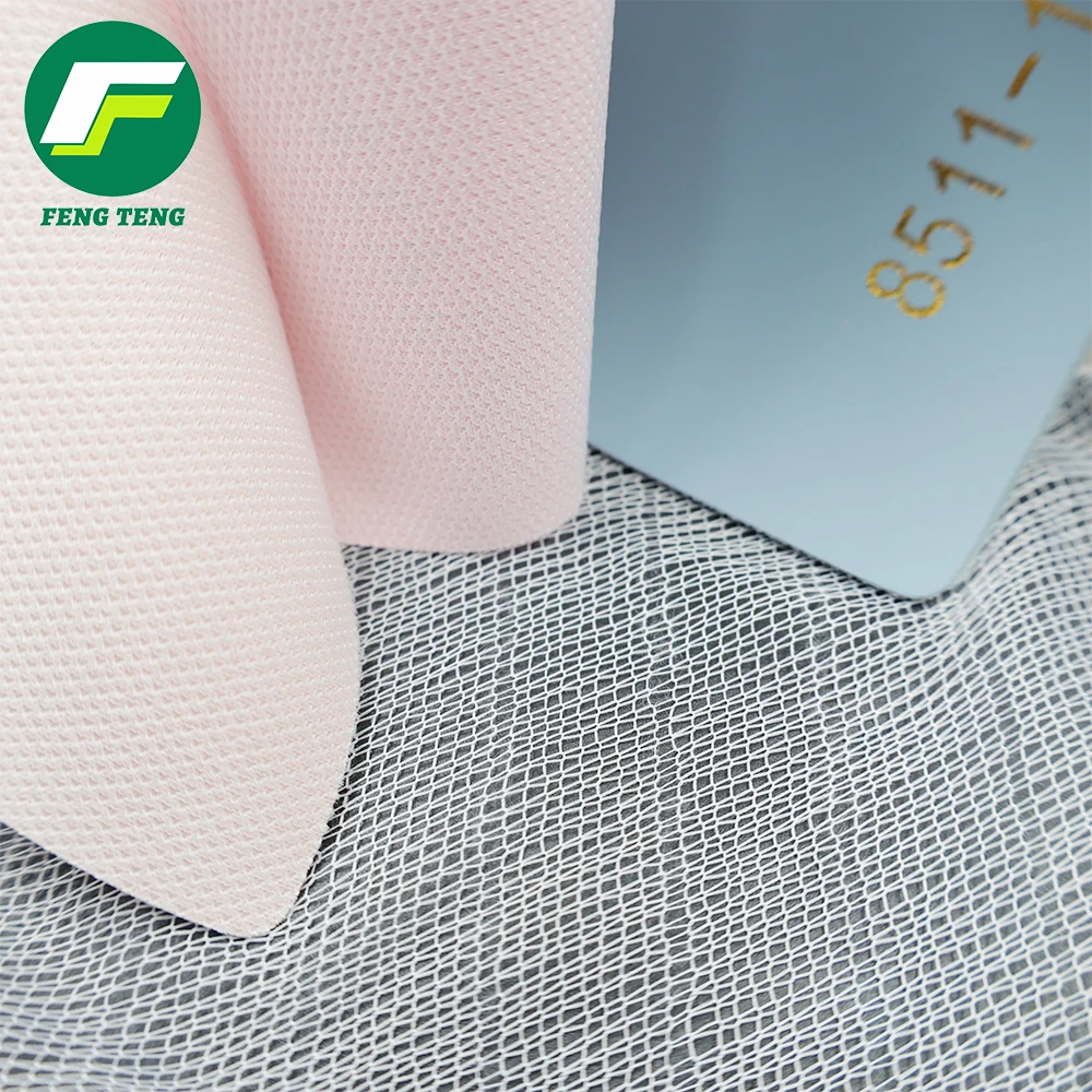 105 New Type Dacron 100% Polyester Breathable White Knitting High Stretch 0.15 Thickness Backing Fabric For Leather