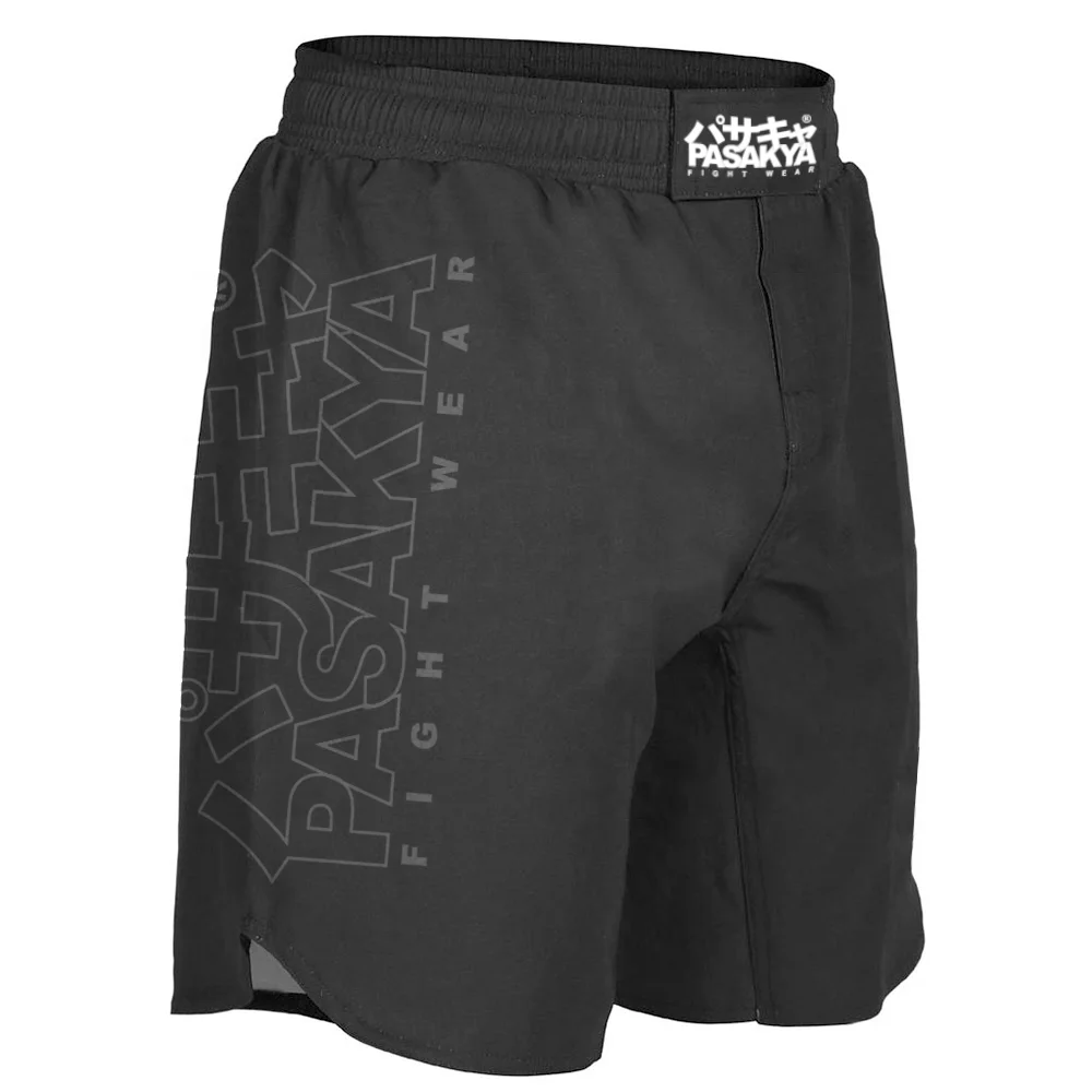 Pasakya Custom Logo Design Black Vale Tudo Jiu Jitsu Fight Short Boxing Grappling MMA Shorts