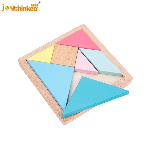 Montessori Wooden Toys Intellectual Development Gifts Kid Early Learning Toy Wooden 3D Tangram Puzzle Montessori Educational Toy