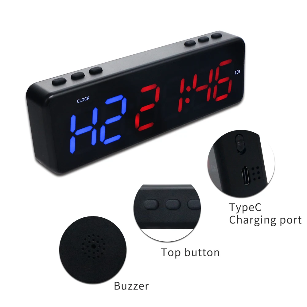 YIZHI Indoor Sports Timer Fitness Interval Countdown Clock Timer with Smart APP Control HIIT MIIT Training Stopwatch