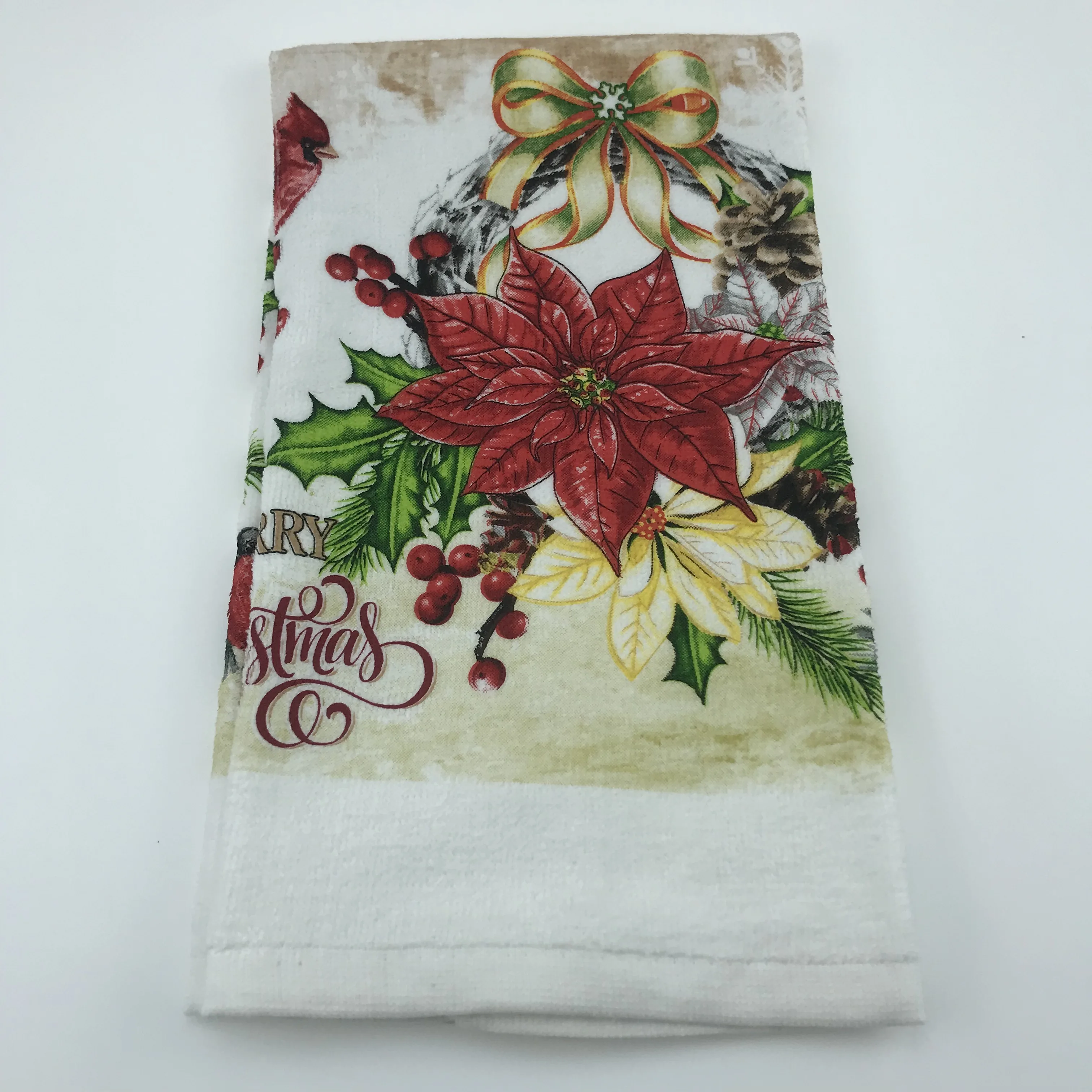wholesale custom printed 100% cotton or linen tea  kitchen towel