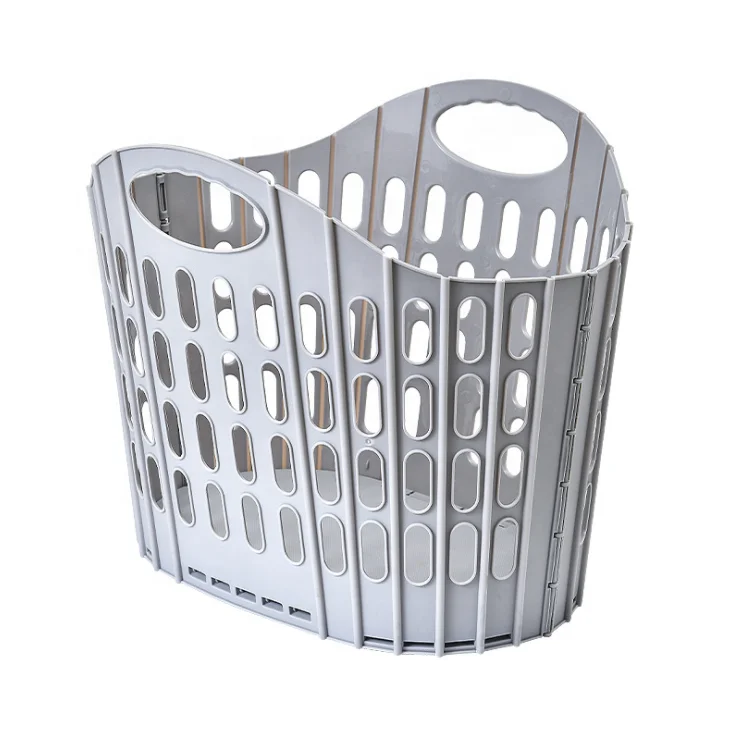 Wholesale best seller plastic hamper collapsible foldable laundry basket