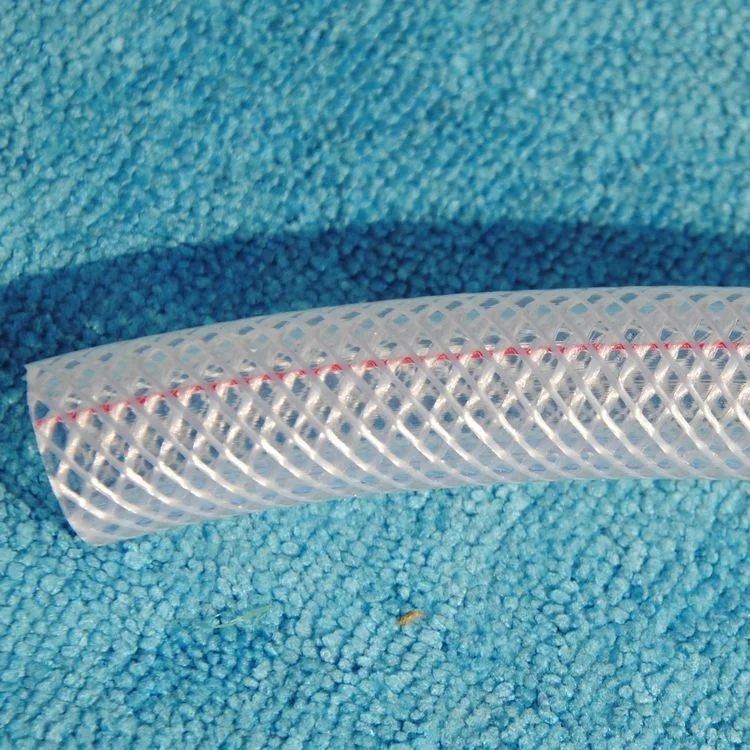 JG Clear Swimming Pool PVC Clear Hose Pipe Non Smell Fiber Braided PVC Garden Water Hose