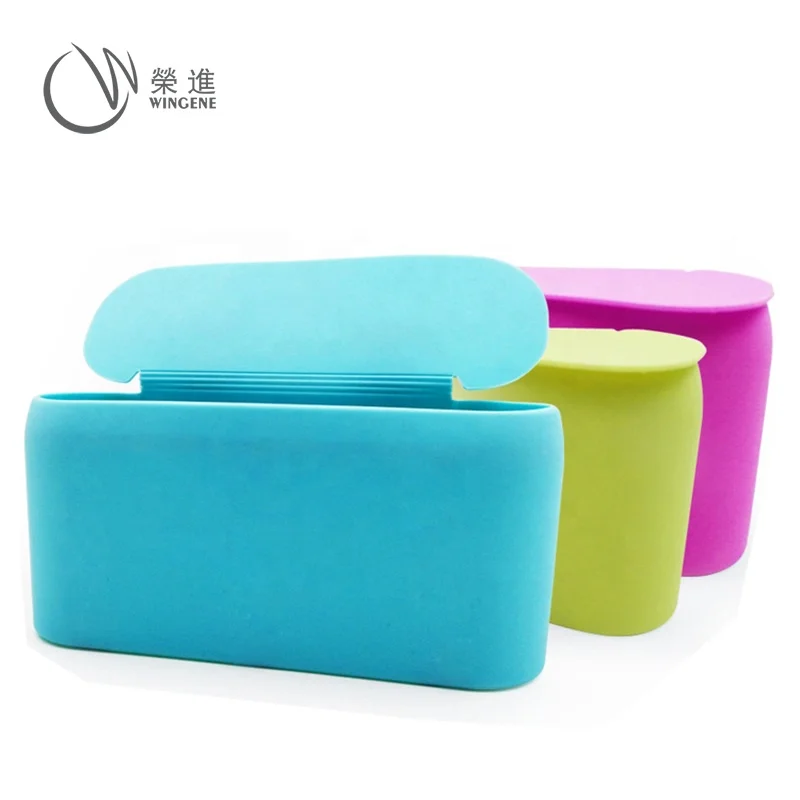 Fashion car waste bin silicone car trash can dust bin for sales promotion