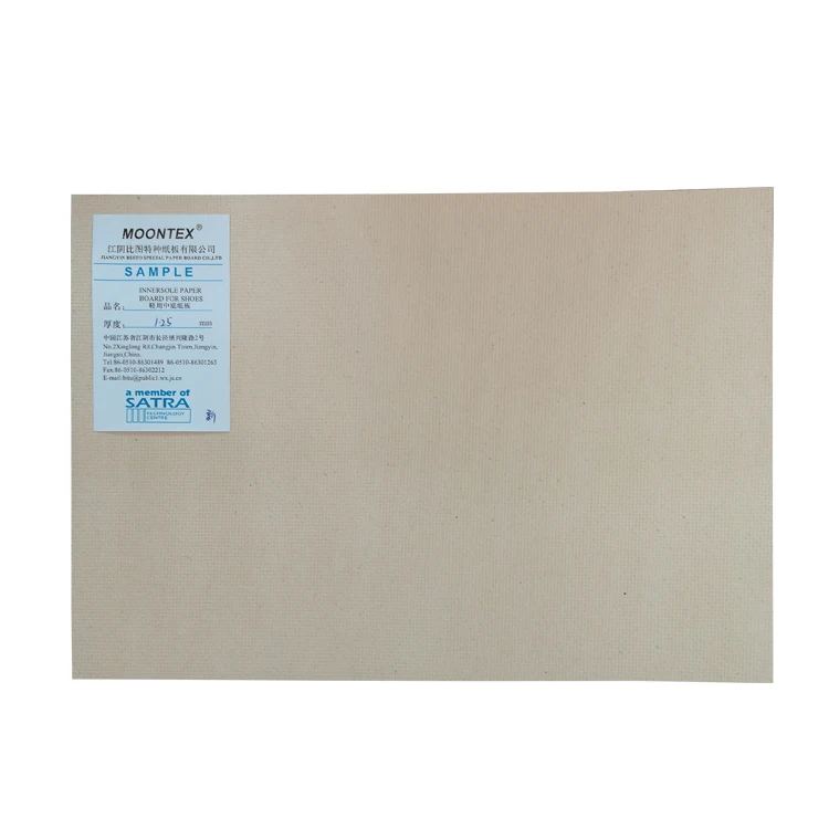 1.25mm super good hardness paper insole board for fashion shoes