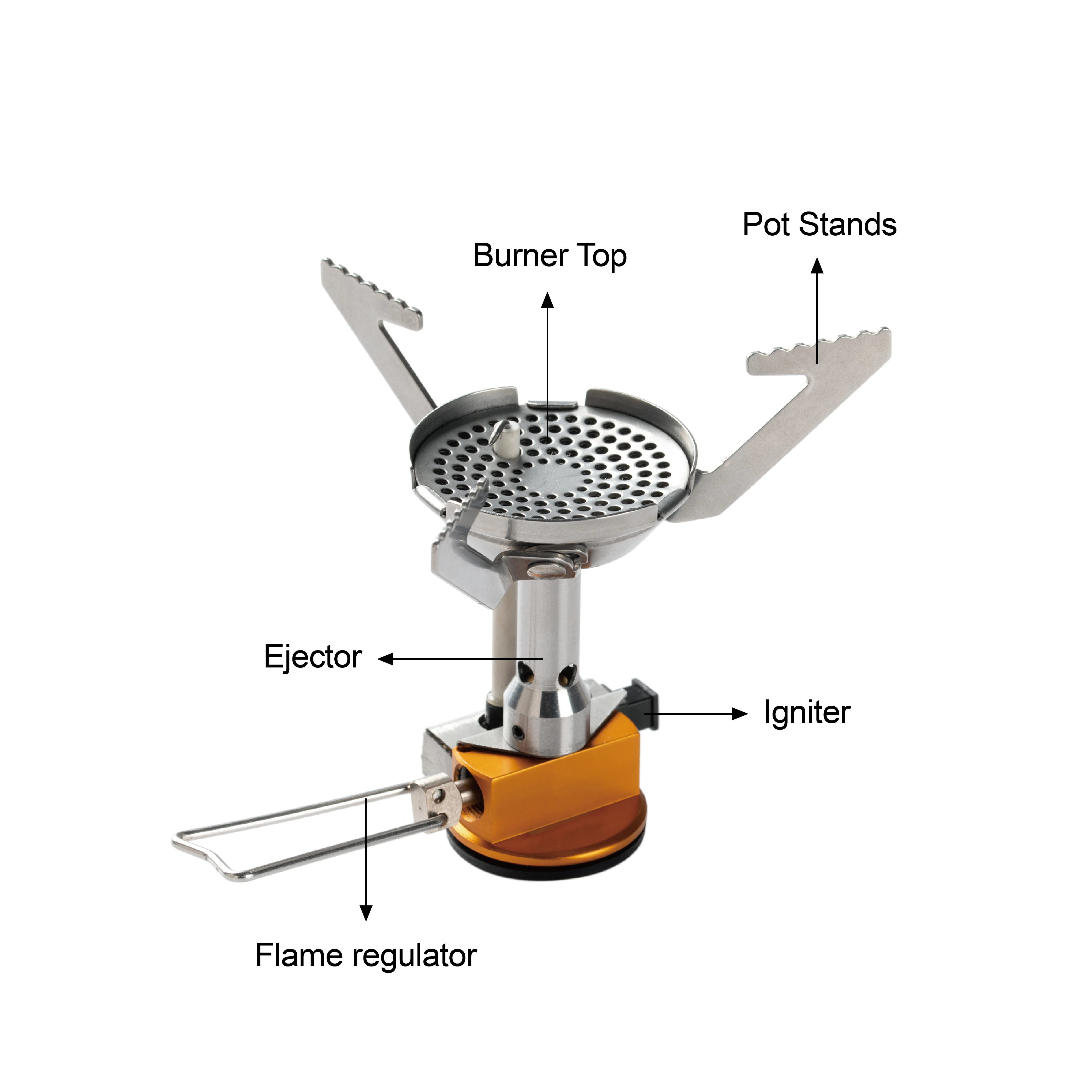 1PC Customized Logo Portable Gas Stove Stainless Steel Ultralight Mini Intergrated Stove Outdoor Backpacking Camp Stove