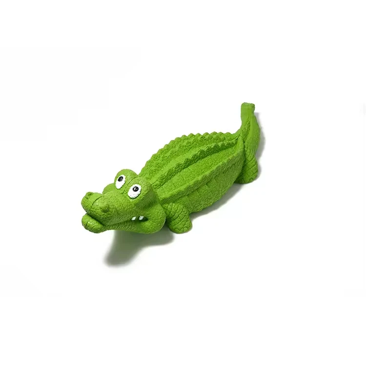 Bite-Resistant Dog Chew Toy Alligator Rubber Molar Tooth Cleaner Dog Tooth Cleaning Interactive Dog Toy